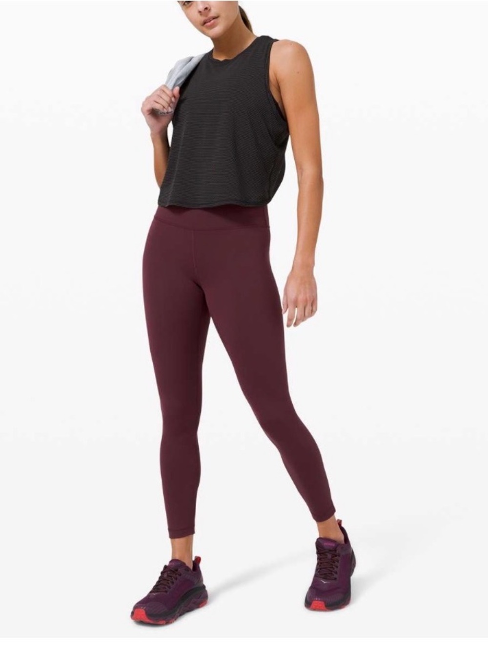 Lululemon Wunder Train High-Rise Tight 25"  Cassis sz 8